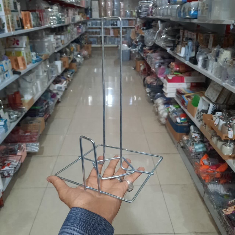 جا دستمال کاغذی رولی ایستاده گرد و مربع فلزی
