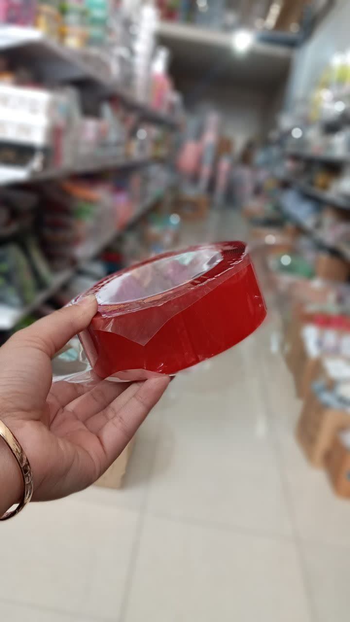 چسب دوطرفه شفاف قرمز